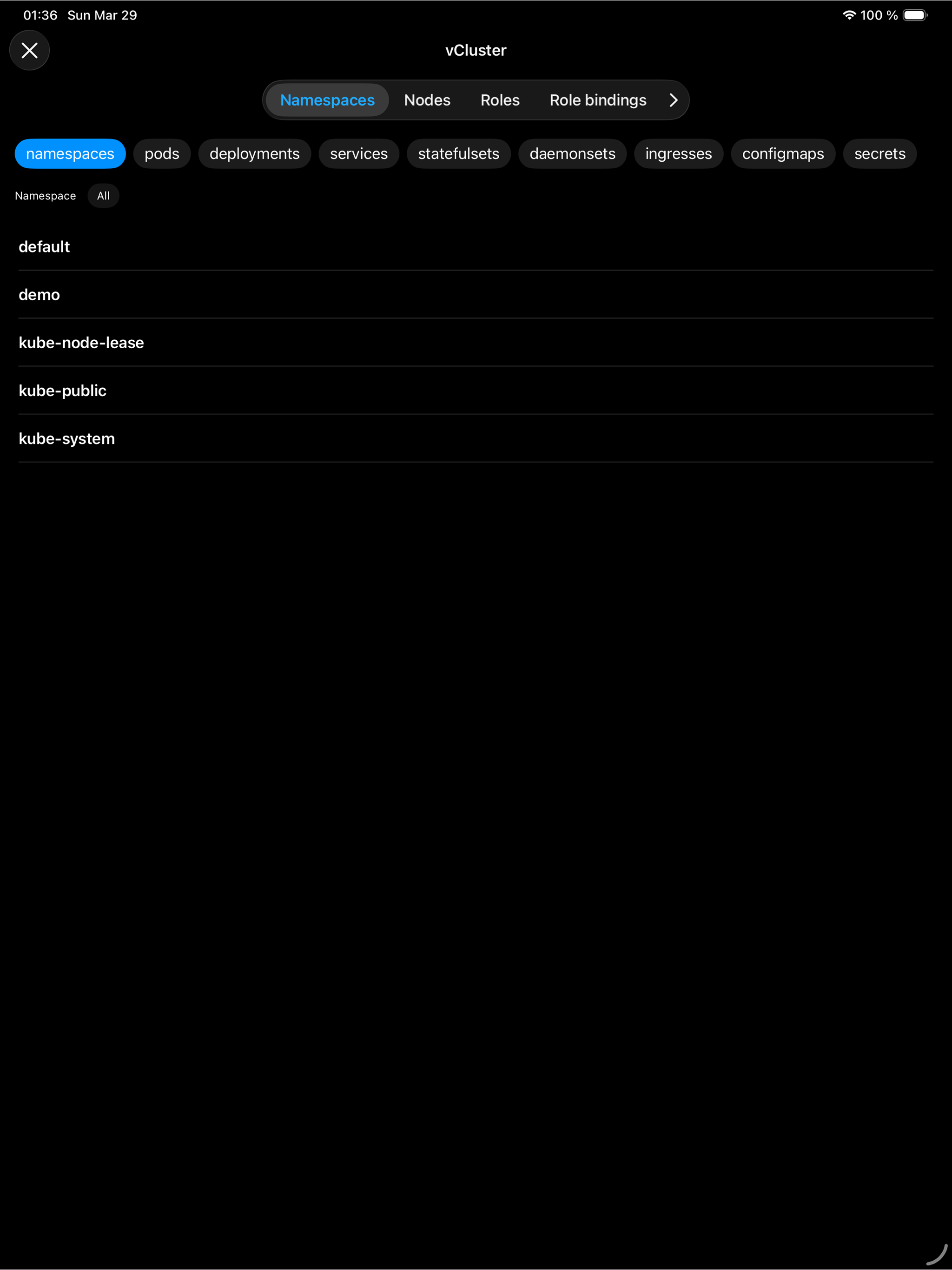 Ploigos resource browser on iPad