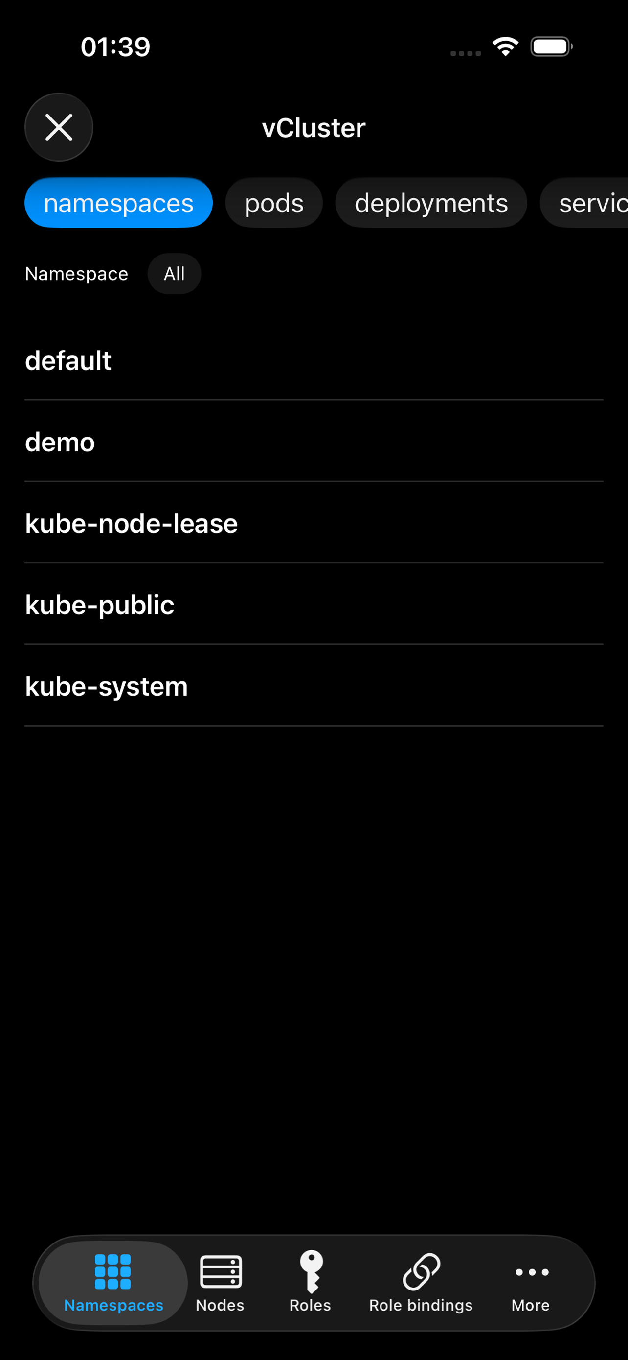 Ploigos resource view on iPhone